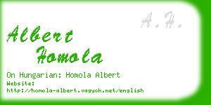 albert homola business card